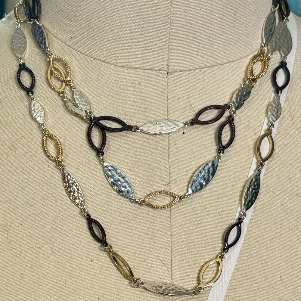 Nine West Vintage America Tri Toned Necklace